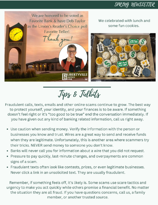 Spring Newsletter page 2